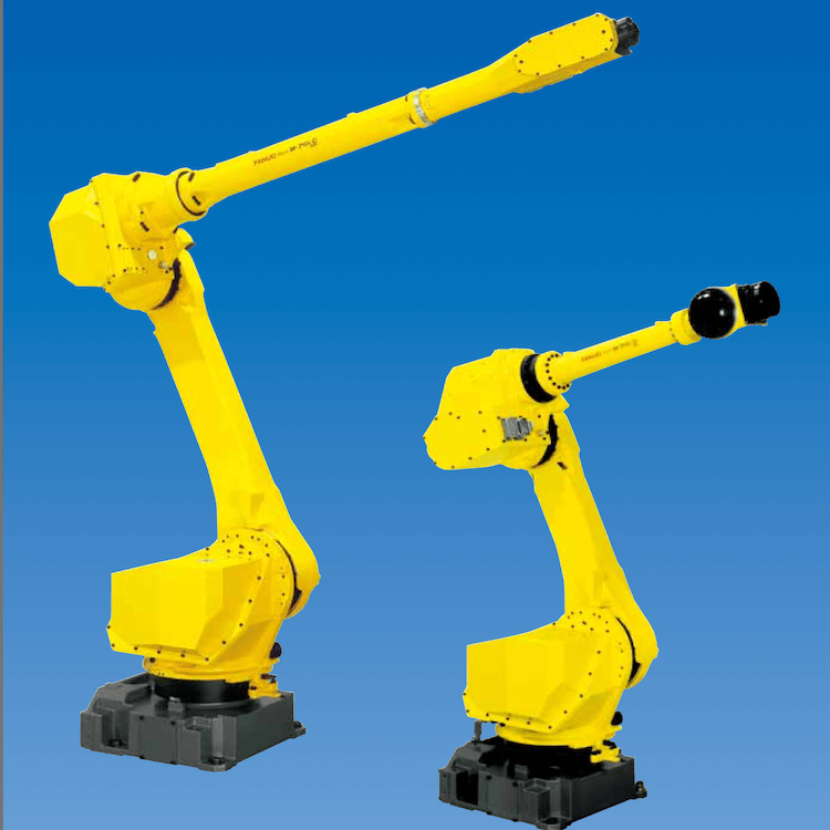 FANUC M-710iC/50 ذراع الروبوت 6 Axis الحمولة الصناعية 7kg الوصول 717mm 6 Axis ذراع الروبوت الصناعي
